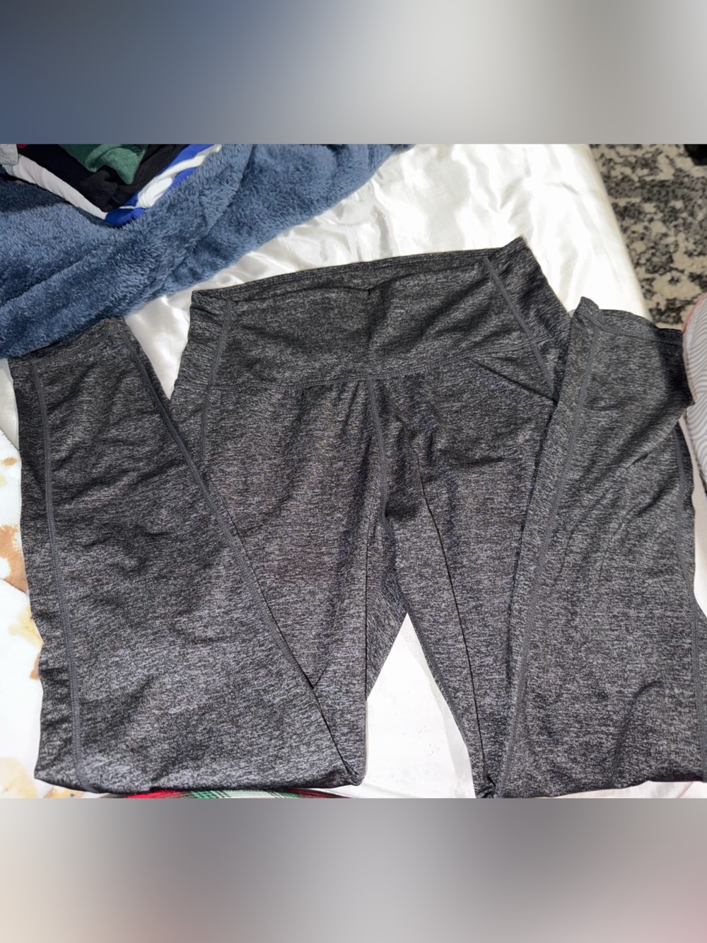 High-Waist Charcoal Gray Women's Leggings